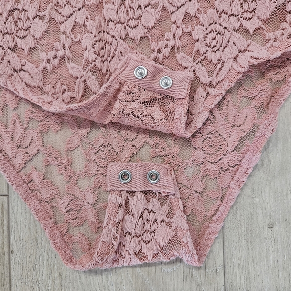NWOT Ambiance Bodysuit, Size S, Dusty Pink - Picture 6 of 11